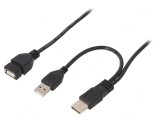Cablu USB 2.0 A la Mini B Aurit 0.9m Negru, Gembird