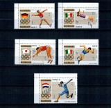 Ajman 1971 - Istoria Jocurilor Olimpice, sport, medaliați germani, serie dantelata neuzata