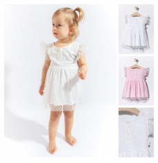 Rochita eleganta cu tulle pentru fetite, Tongs baby (Culoare: Roz, Marime: 9-12 luni) foto