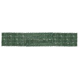 Paravan Balcon vidaXL, 600x100 cm, Frunze Verde Inchis, Protectie Solara si Intimitate, Polietilena si Textil