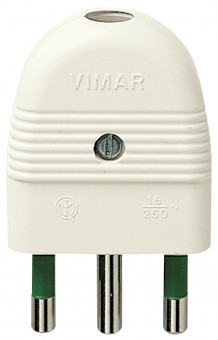 Vimar Stecher 20A, 250V, 3 pini alb