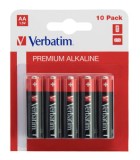 BATERIE VERBATIM AA (R6), 1.5V alcalina, 10 buc., &quot;49875&quot; (timbru verde 0.8 lei)