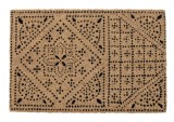 Covoras intrare casa cauciuc si fibre cocos Tribal Majolica 40x60 cm