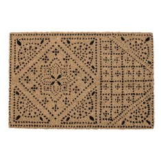 Covoras intrare casa cauciuc si fibre cocos Tribal Majolica 40x60 cm