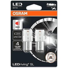 Set 2 LED P21 5W 12V Osram Red Blister
