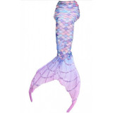 Costum de baie Sirena THK&reg;, Albastru/Roz deschis, 130 cm, fara fina