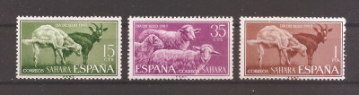 Sahara Spaniola 1962 - Ziua timbrului - Animale de fermă, MNH foto