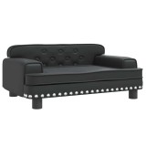 Cumpara ieftin Canapea pentru copii, negru, 70x45x30 cm, piele ecologica