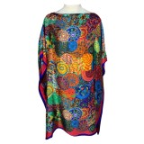 Rochie tip poncho T dama, Dacali, bleumarin/grena, one size