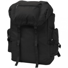 vidaXL Rucsac &icirc;n stil militar 65L, Negru