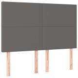 Cumpara ieftin Tablie de pat gri 144x5x118/128 cm piele ecologica
