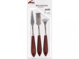 Cutite de paleta cu model pentru pictura in ulei si acrilica, 3 bucati set