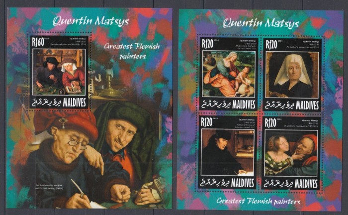 Maldives - Pictura - QUENTIN MATSYS - BL + KB - MNH