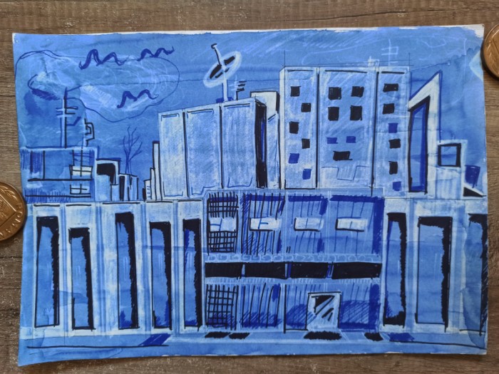 Lucrare de grafica// Ana (Maria) Necolau, artist contemporan