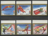 Ajman 1971 - Jocurile Olimpice Sapporo (V), sport, serie dantelata neuzata
