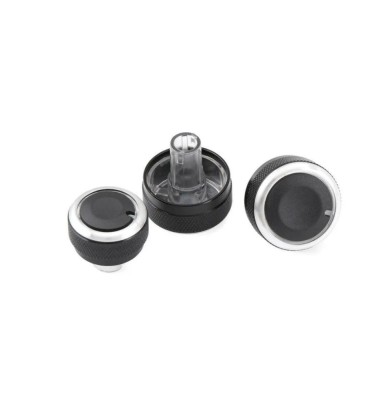 Set 3 butoane cromate AC pentru VW Passat Golf Jetta Touran Seat Skoda foto