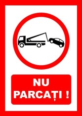 Placuta de interzicere nu parcati foto