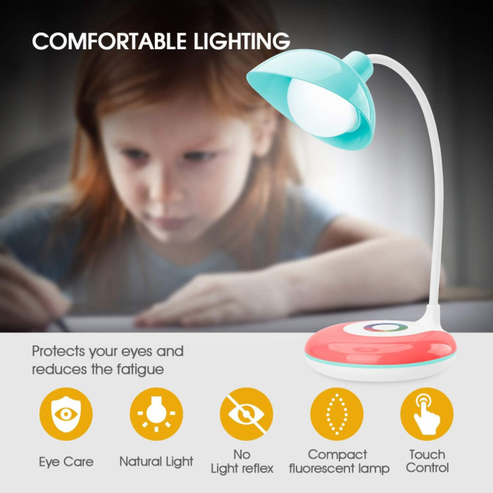 Lampă de birou pentru copii mafit cu LED, cu 20 LED-uri reglabile