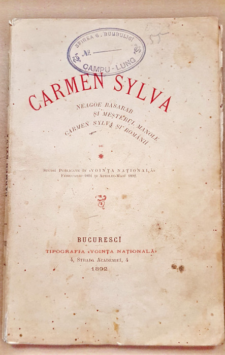 F215-I- CARMEN SYLVA-Regina Elisabeta a Romaniei 1892 stare buna.