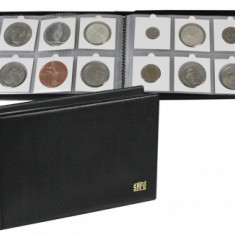 Album pentru monede in cartonase de 50 x 50 mm cu 12 folii pentru 72 monede