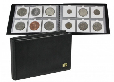Album pentru monede in cartonase de 50 x 50 mm cu 12 folii pentru 72 monede foto