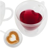 Pahar termic din sticla borosilicata 240 ml cu inima Ruhhy