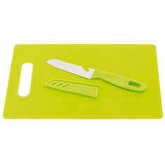 Set tocator si cutit de bucatarie cu desfacator sticle integrat, Everestus, SY03, plastic, otel, verde, saculet inclus foto