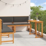 Gossi set mobilier de gradina cu perne, 4 piese, lemn masiv de acacia