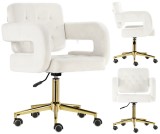 Taburet cosmetic pentru coafat cu spătar scaun SPA mobil Amalfi
