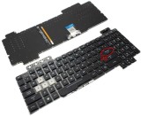 Tastatura Asus Alba Neagra cu Iluminare Rog FX505DU layout US fara rama enter mic, Neagra cu Iluminare Rog