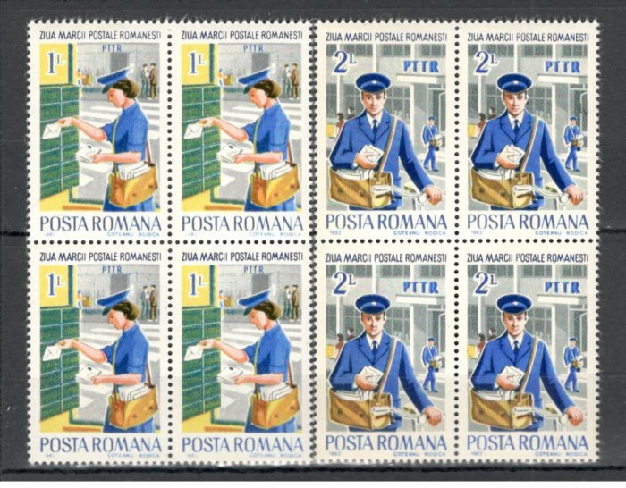 Romania.1982 Ziua marcii postale bloc 4 YR.747