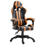 Cumpara ieftin Scaun pentru jocuri, portocaliu, piele ecologică