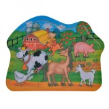 Puzzle pentru copii, produsul tau, model animale de ferma, 9 piese