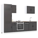 vidaXL Set dulap de bucătărie 7 piese &bdquo;Lucca&rdquo; lemn negru prelucrat 3314772