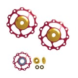 Rotite schimbator Force Al 11T rosii, rulmenti ceramici Ultimate FactoryBikes