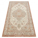 Covor de lana SOHO 477.01.LA112 OSTA - Ornament, rozetă, natural teracotă / bej, 120x170 cm