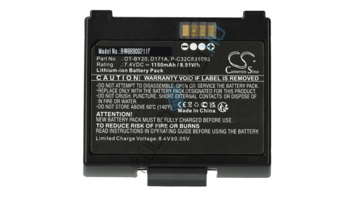 Baterie de &icirc;nlocuire a imprimantei VHBW pentru Epson OT-BY20, D171A, 2165069, P-C32C831093 - 1150 mAh 7,4 V Li-Ion