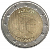 LUXEMBURG 2 euro comemorativa 2009 EMU (10 ani Uniune) - UNC, Europa, Cupru-Nichel