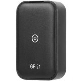 Mini GPS tracker, GF21, cu microfon spion, SOS, activare vocala, istoric traseu parcurs, slot card de memorie, negru
