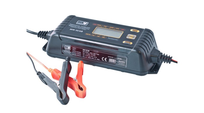 &Icirc;ncărcător inteligent de baterii MPL Power &ndash; &Icirc;ncărcător de baterii 12V/1A/3A/6A, 24V/1A/3A pentru baterii cu plumb-acid, AGM și gel.