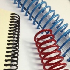 Spirala continua din plastic, format A4, pas 3:1, set 100 bucati - Transparent, 14 mm