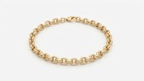 Cumpara ieftin Bratara Masiva din Argint Placat cu Aur Bold Rolo Chain