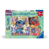 Ravensburger - Puzzle Disney Stitch in ritmul muzicii 3x49 piese