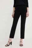 Joseph Ribkoff pantaloni femei, culoarea negru, drept, medium waist, 143105