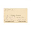 Carte de vizită Al. Macedonski, cu text olograf