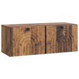 vidaXL Oglindă TV montată pe perete Lemn vechi 78,5 x 31 x 30 cm 898213