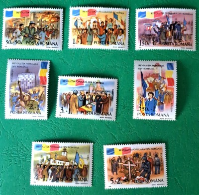 TIMBRE ROMANIA MNH LP1242 Revoluția Populara din Romania -Serie simplă foto