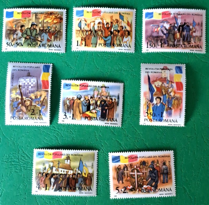 TIMBRE ROMANIA MNH LP1242 Revoluția Populara din Romania -Serie simplă