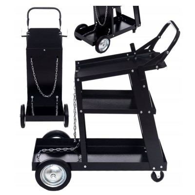 Carucior, suport pentru aparat de sudura cu 3 rafturi, sarcina maxima 60 kg, Kraft foto