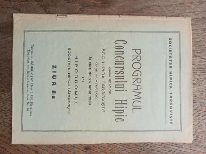 SOCIETATEA HIPICA TARGOVISTE 1938, CONCURSUL HIPIC, ZIUA DOI